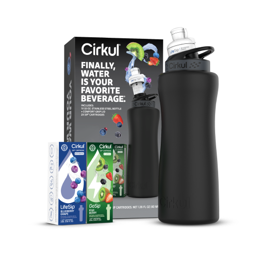 32oz. Matte Black Stainless Steel Bottle Starter Kit X5